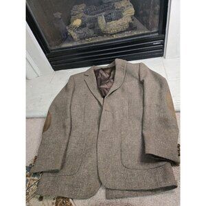 Vintage Oakbrook Brown 100 Percent Pure Wool Blazer 42L